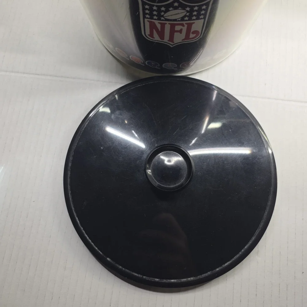 VTG 1970s NFL Ice Bucket Thermo-Serv West Bend Black Plastic 28 Team‎ Logos USA